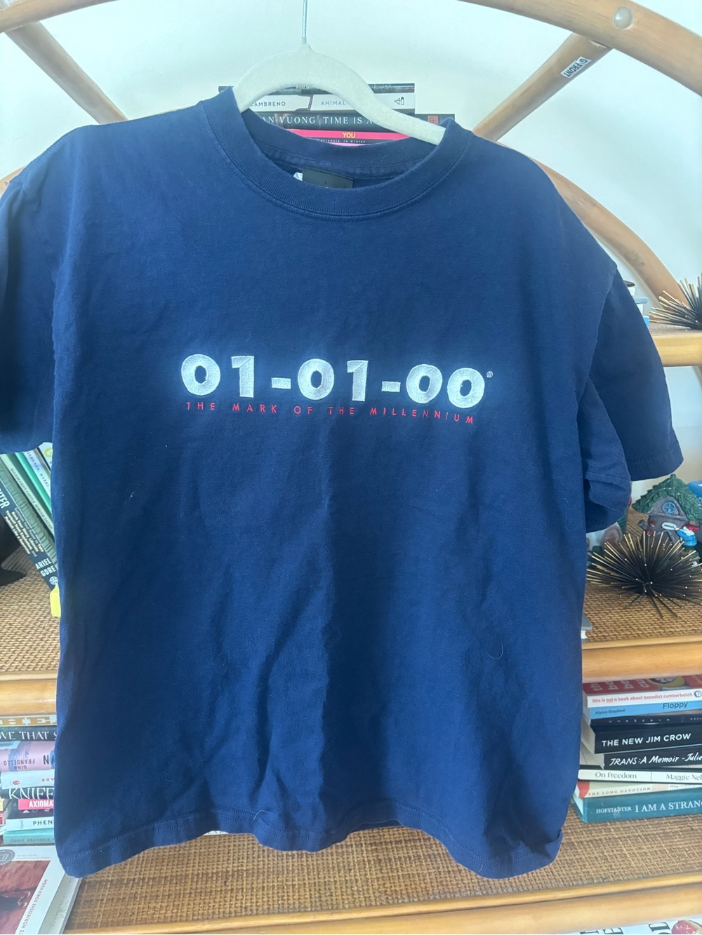 Navy Blue Graphic Tee - 01-01-00 Millennium Print